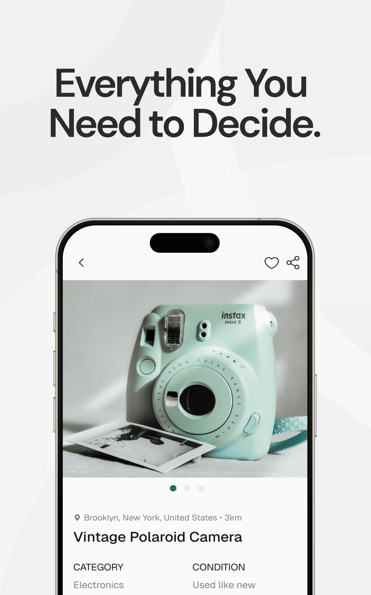 Everything You Need to Decide — phone showing product detail